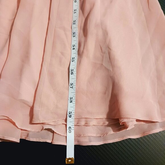 NEW Dessy Collection Strapless Chiffon Maxi Dress in Toasted Sugar, Size 6 - Picture 15 of 15